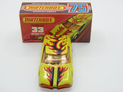 Matchbox Superfast 33B Datsun 126X Streakers Light Amber Windows Orange Base