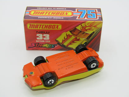 Matchbox Superfast 33B Datsun 126X Streakers Light Amber Windows Orange Base