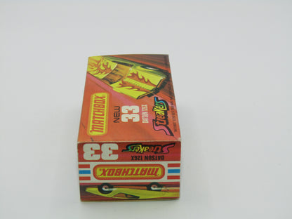 Matchbox Superfast 33B Datsun 126X Streakers Light Amber Windows Orange Base