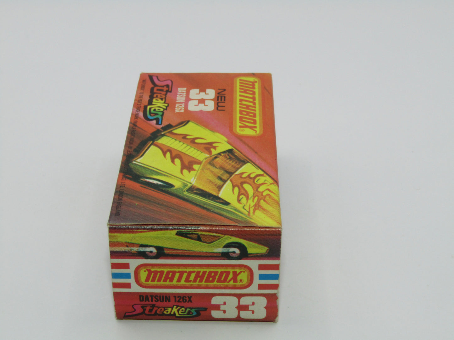 Matchbox Superfast 33B Datsun 126X Streakers Light Amber Windows Orange Base