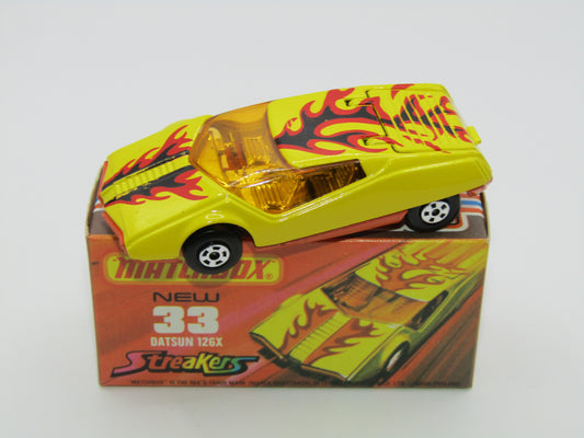 Matchbox Superfast 33B Datsun 126X Streakers DARK Amber Windows Orange Base