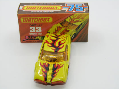 Matchbox Superfast 33B Datsun 126X Streakers DARK Amber Windows Orange Base