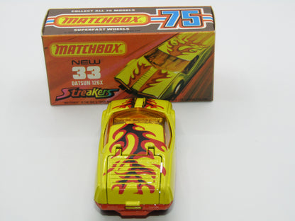 Matchbox Superfast 33B Datsun 126X Streakers DARK Amber Windows Orange Base
