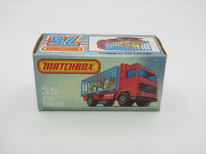 Matchbox Superfast No 35D Zoo Truck DARK BLUE Windows Grey Cage