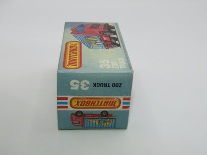 Matchbox Superfast No 35D Zoo Truck DARK BLUE Windows Grey Cage