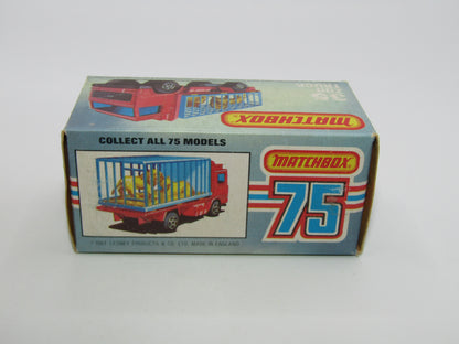 Matchbox Superfast No 35D Zoo Truck DARK BLUE Windows Grey Cage