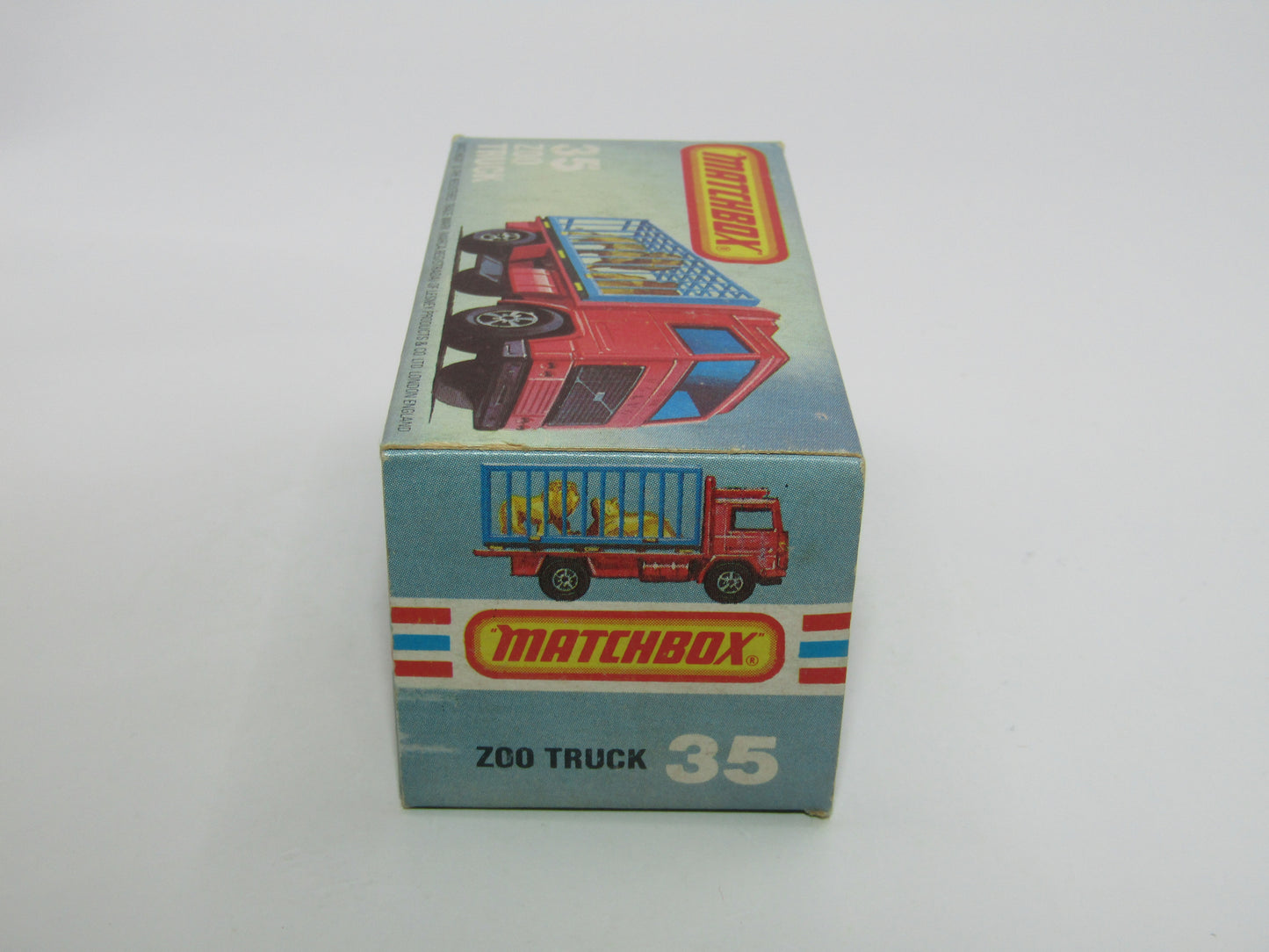 Matchbox Superfast No 35D Zoo Truck DARK BLUE Windows Grey Cage