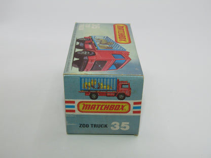 Matchbox Superfast No 35D Zoo Truck DARK BLUE Windows Grey Cage