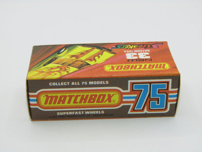 Matchbox Superfast 33B Datsun 126X Streakers DARK Amber Windows Orange Base