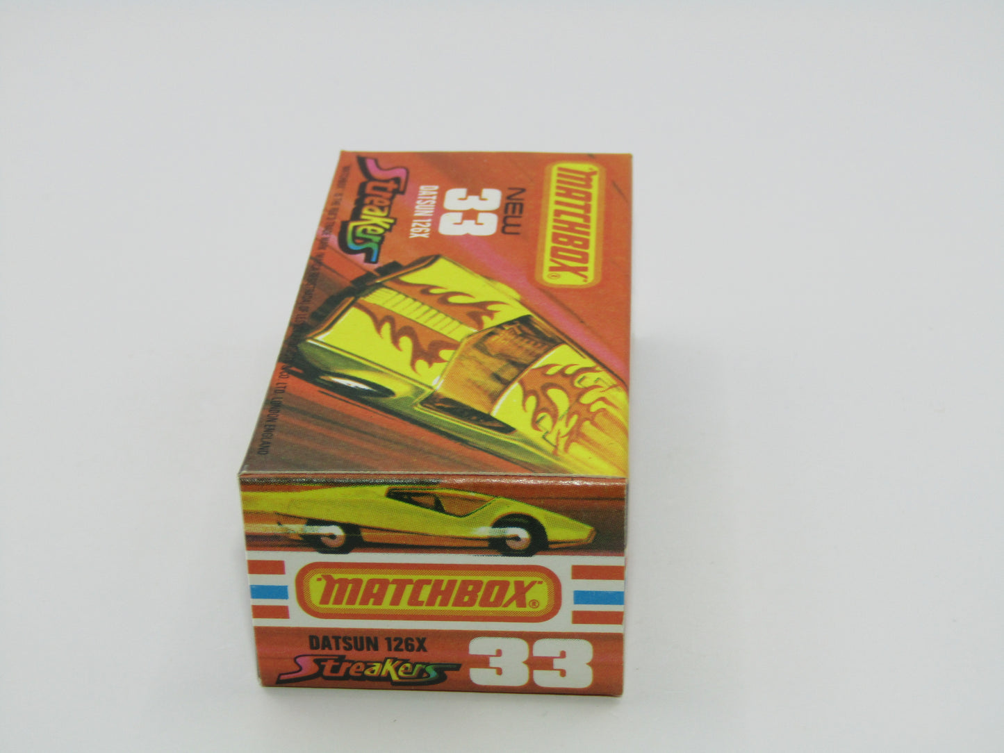 Matchbox Superfast 33B Datsun 126X Streakers DARK Amber Windows Orange Base