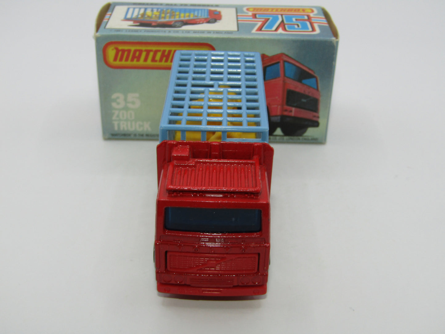 Matchbox Superfast No 35D Zoo Truck RED BASE 5 Spoke Wheels