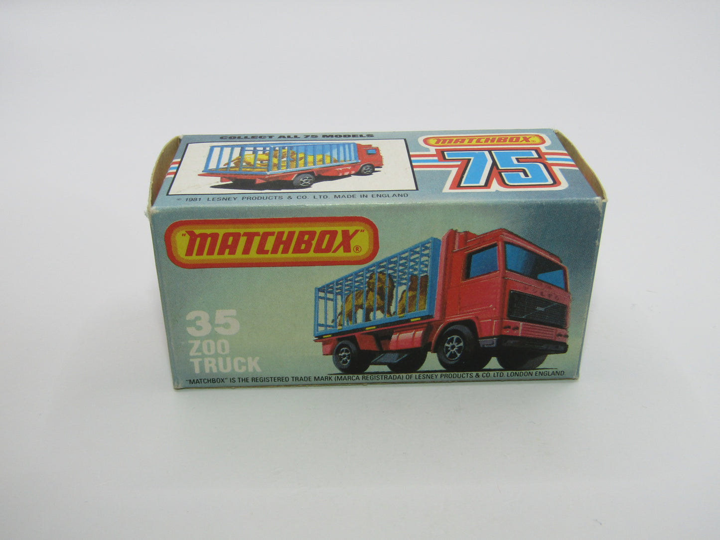 Matchbox Superfast No 35D Zoo Truck RED BASE 5 Spoke Wheels