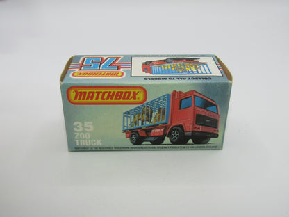Matchbox Superfast No 35D Zoo Truck RED BASE 5 Spoke Wheels