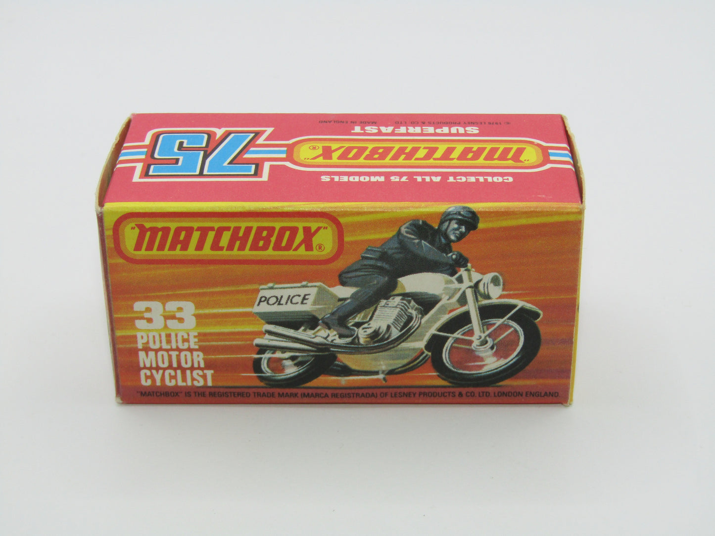 Matchbox Superfast 33C Police Motorcyclist Green Rider Polizei Wire Wheels