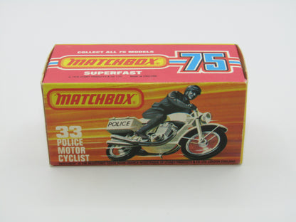 Matchbox Superfast 33C Police Motorcyclist Green Rider Polizei Wire Wheels