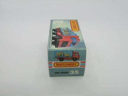 Matchbox Superfast No 35D Zoo Truck RED BASE 5 Spoke Wheels