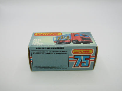 Matchbox Superfast No 35D Zoo Truck RED BASE 5 Spoke Wheels