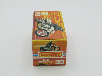 Matchbox Superfast 33C Police Motorcyclist Green Rider Polizei Wire Wheels