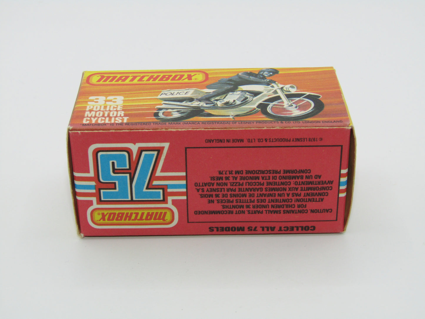 Matchbox Superfast 33C Police Motorcyclist Green Rider Polizei Wire Wheels