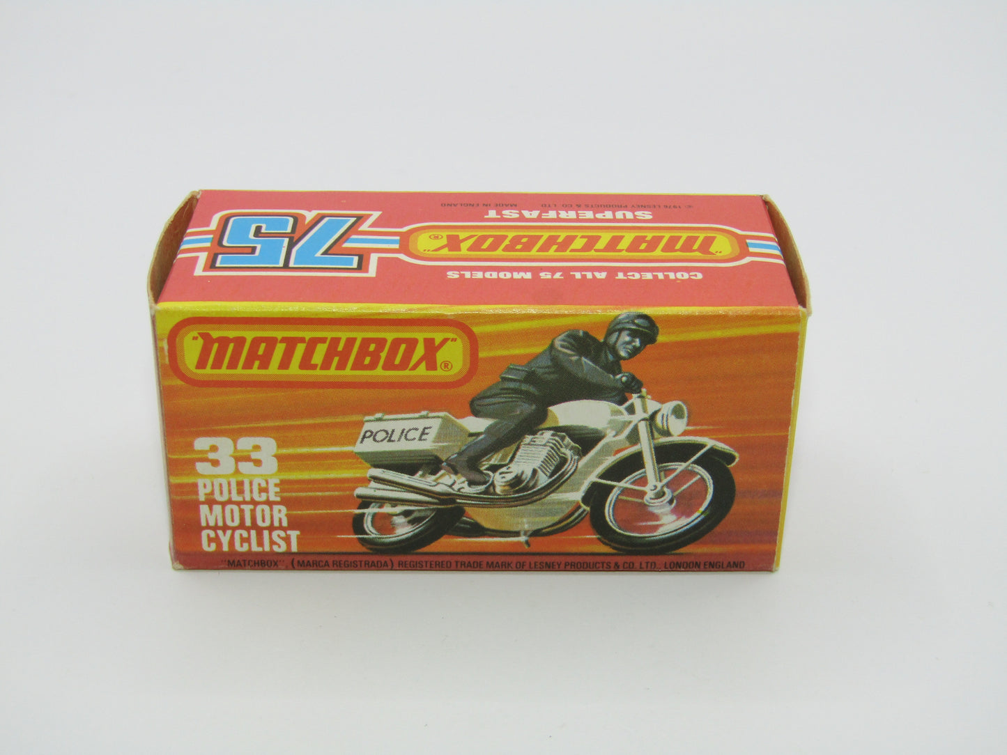 Matchbox Superfast 33C Police Motorcyclist Green Rider Polizei Mag Wheels