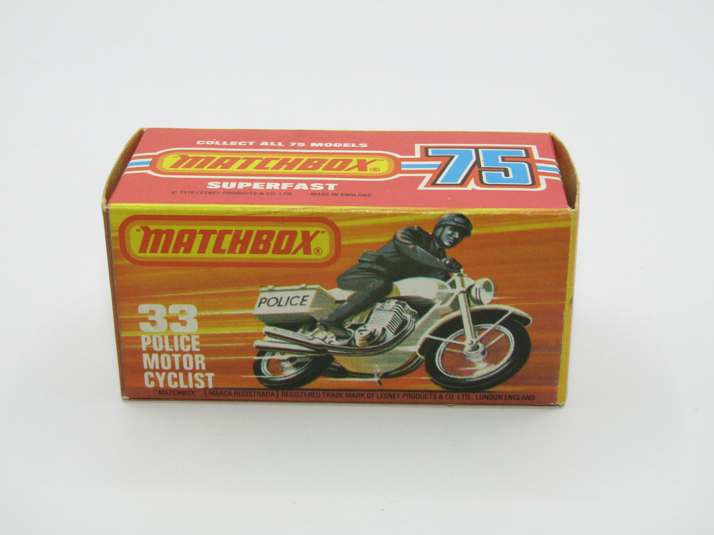 Matchbox Superfast 33C Police Motorcyclist Green Rider Polizei Mag Wheels
