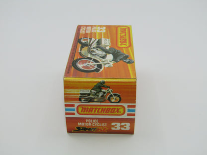 Matchbox Superfast 33C Police Motorcyclist Green Rider Polizei Mag Wheels