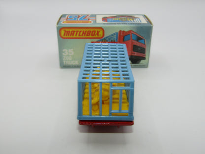 Matchbox Superfast No 35D Zoo Truck RED BASE MALTESE CROSS Wheels