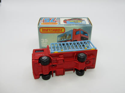 Matchbox Superfast No 35D Zoo Truck RED BASE MALTESE CROSS Wheels