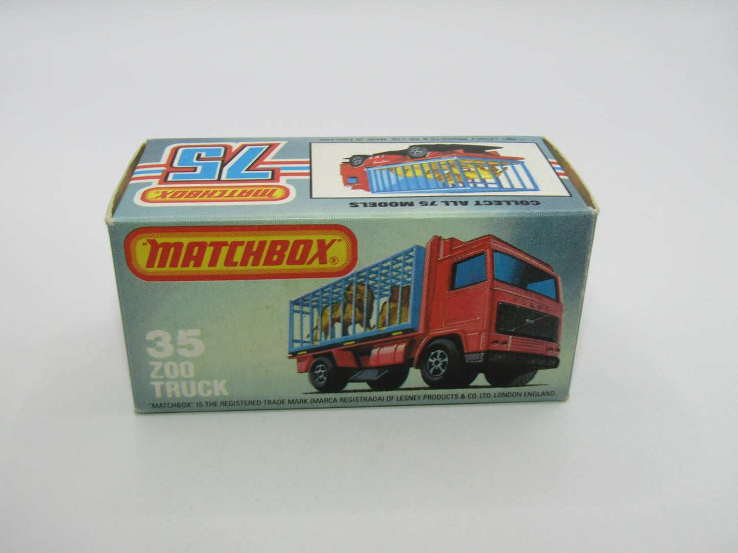Matchbox Superfast No 35D Zoo Truck RED BASE MALTESE CROSS Wheels