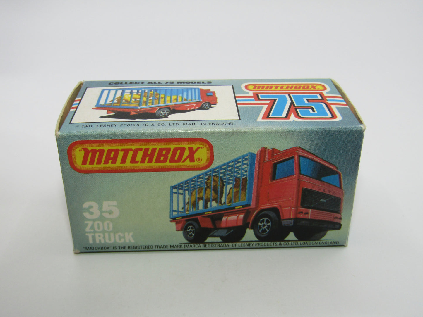 Matchbox Superfast No 35D Zoo Truck RED BASE MALTESE CROSS Wheels