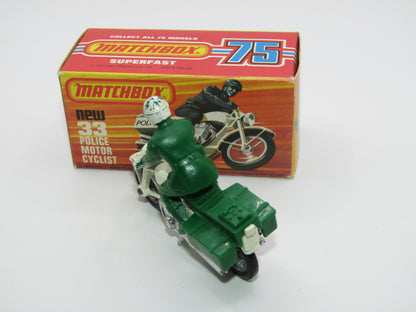 Matchbox Superfast 33C Police Motorcyclist CREAM BODY Polizei Wire Wheels