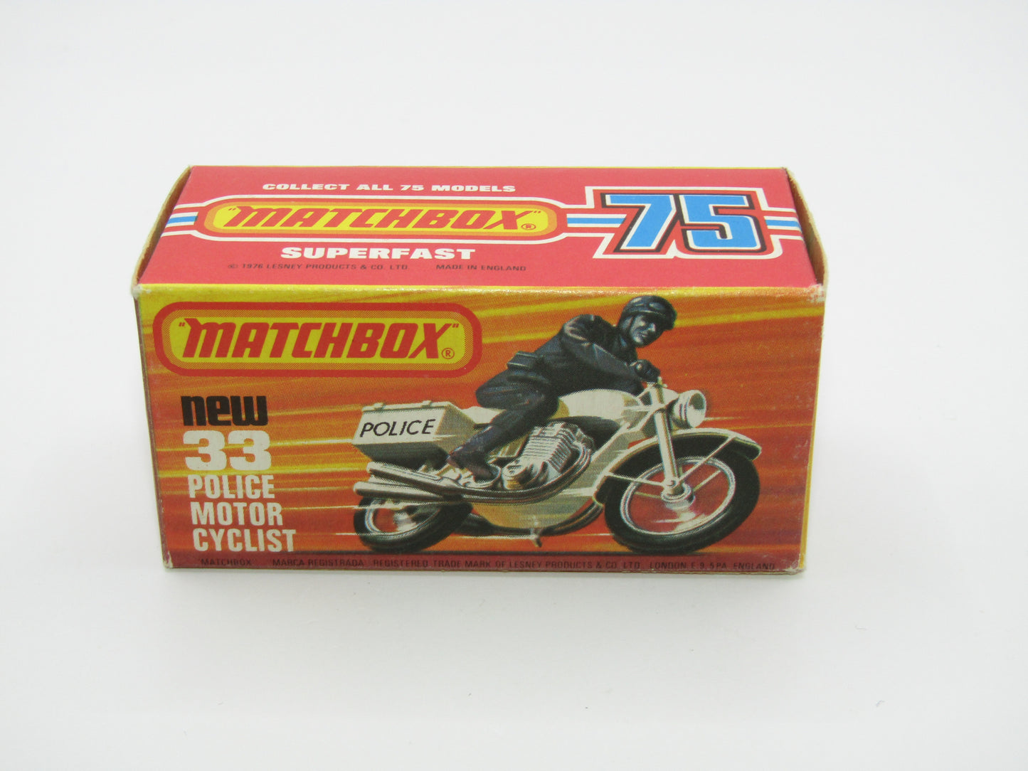 Matchbox Superfast 33C Police Motorcyclist CREAM BODY Polizei Wire Wheels
