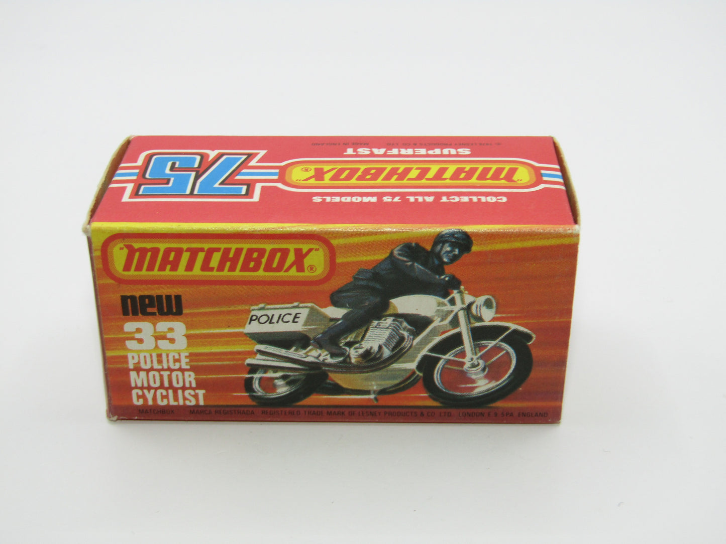 Matchbox Superfast 33C Police Motorcyclist CREAM BODY Polizei Wire Wheels