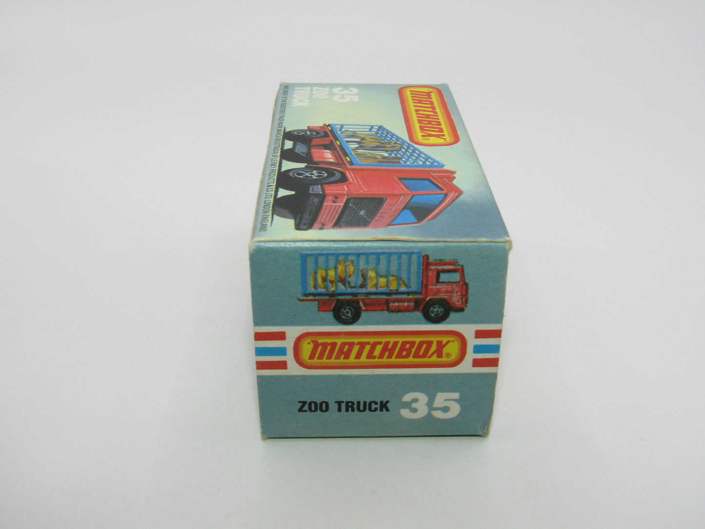Matchbox Superfast No 35D Zoo Truck RED BASE MALTESE CROSS Wheels