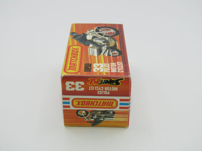 Matchbox Superfast 33C Police Motorcyclist CREAM BODY Polizei Wire Wheels
