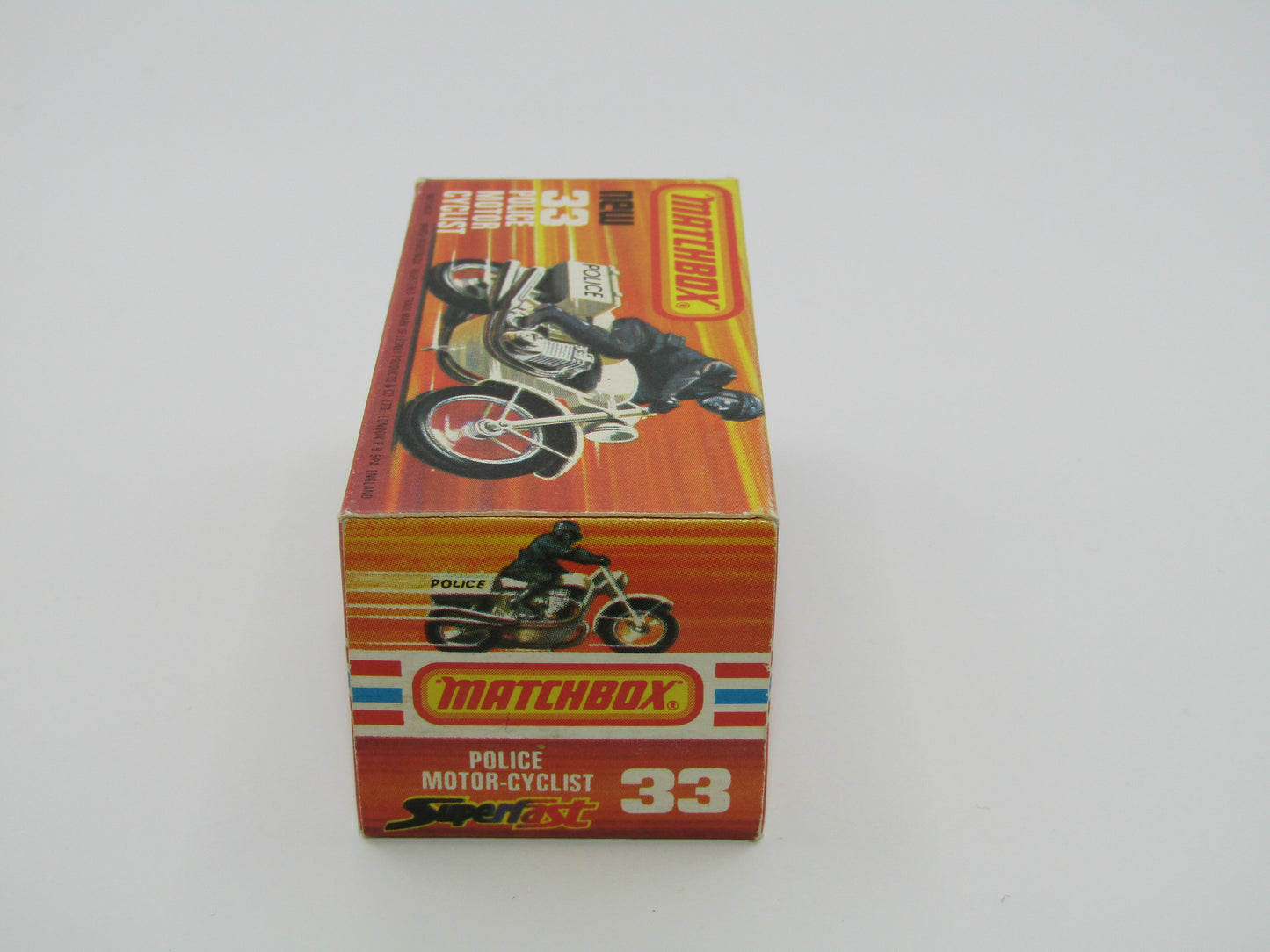 Matchbox Superfast 33C Police Motorcyclist CREAM BODY Polizei Wire Wheels