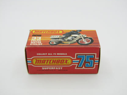 Matchbox Superfast 33C Police Motorcyclist CREAM BODY Polizei Wire Wheels
