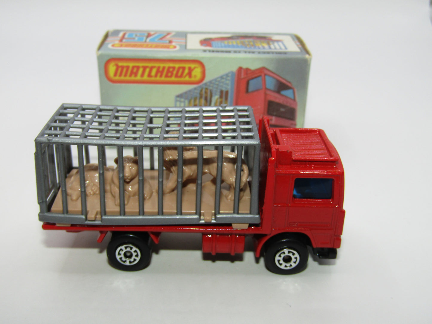 Matchbox Superfast No 35D Zoo Truck 5 ARCH WIDE Wheels Grey Cage