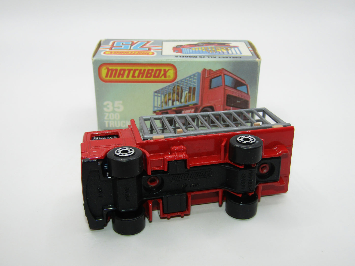 Matchbox Superfast No 35D Zoo Truck 5 ARCH WIDE Wheels Grey Cage