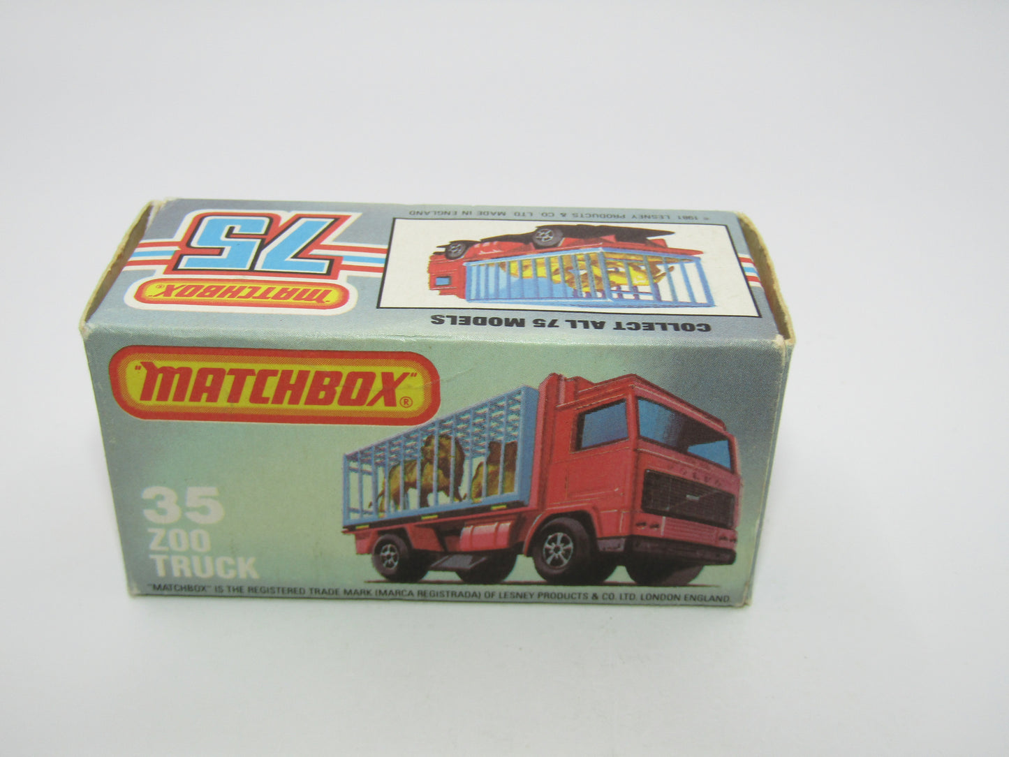 Matchbox Superfast No 35D Zoo Truck 5 ARCH WIDE Wheels Grey Cage