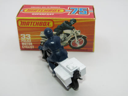 Matchbox Superfast 33C Police Motorcyclist BLACK Body, LAPD