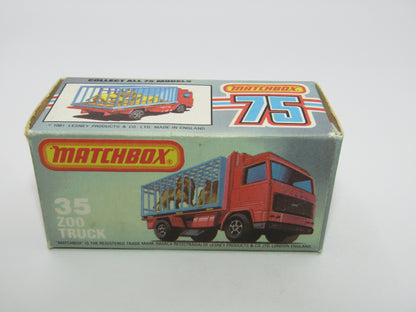 Matchbox Superfast No 35D Zoo Truck 5 ARCH WIDE Wheels Grey Cage