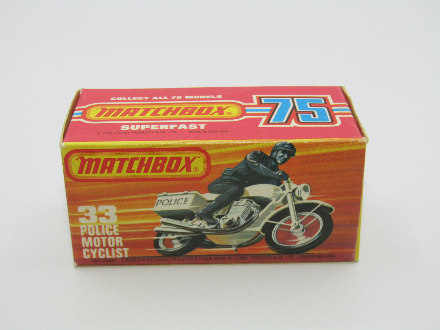 Matchbox Superfast 33C Police Motorcyclist BLACK Body, LAPD