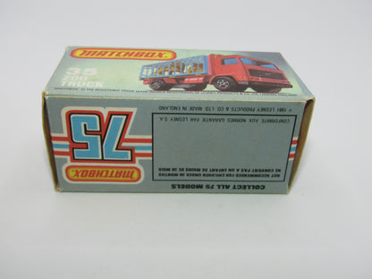 Matchbox Superfast No 35D Zoo Truck 5 ARCH WIDE Wheels Grey Cage
