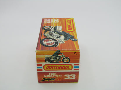 Matchbox Superfast 33C Police Motorcyclist BLACK Body, LAPD
