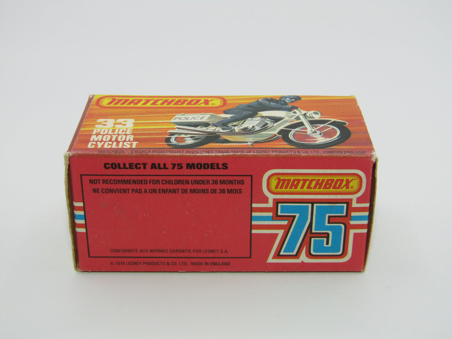 Matchbox Superfast 33C Police Motorcyclist BLACK Body, LAPD