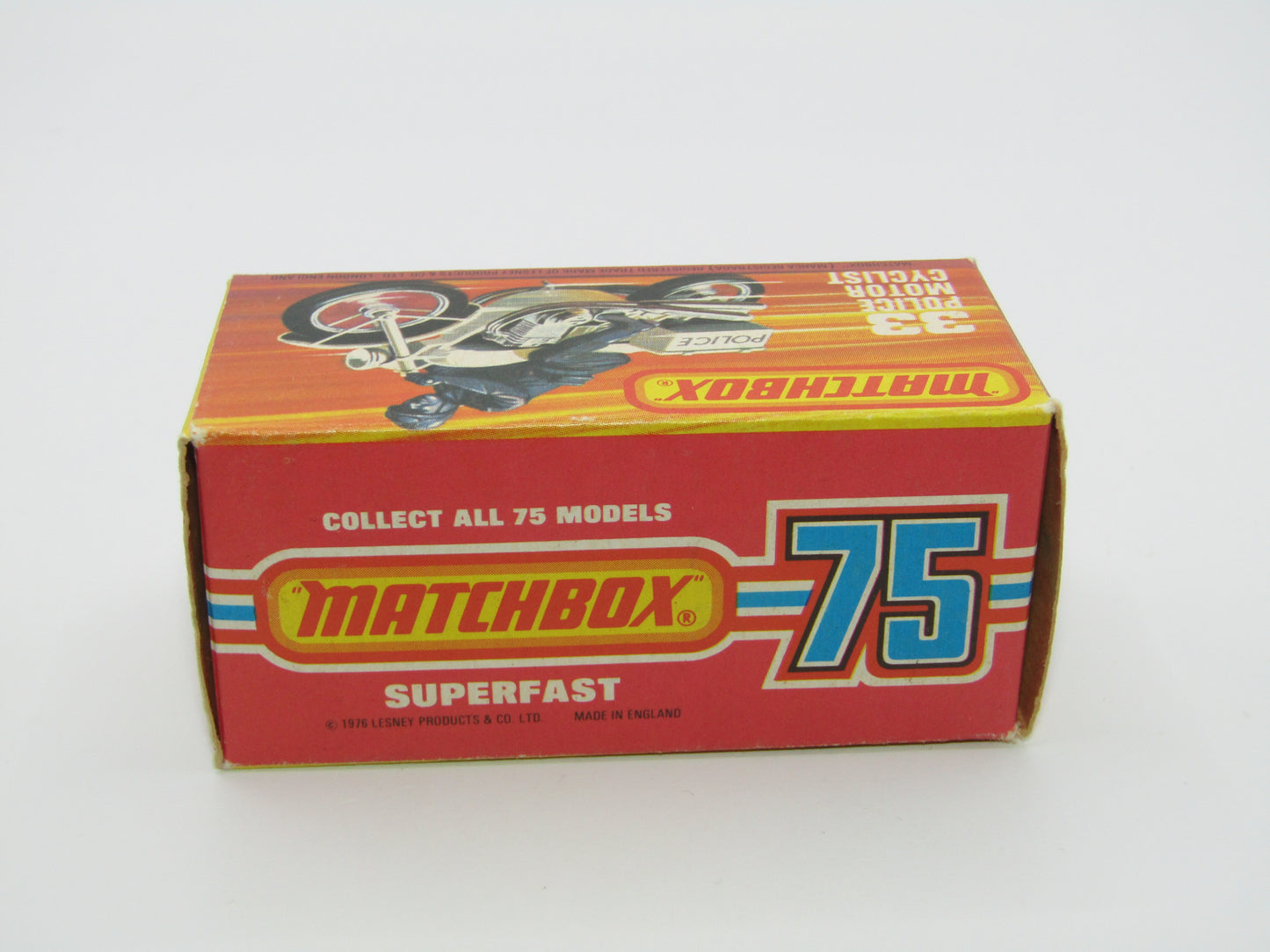 Matchbox Superfast 33C Police Motorcyclist BLACK Body, Black Case POLICE