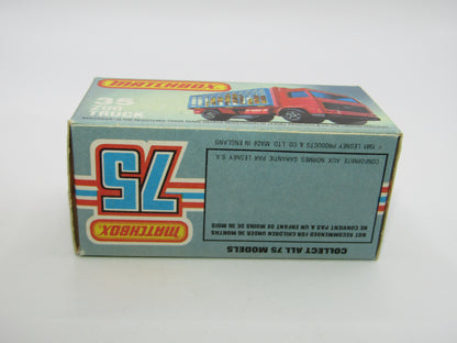 Matchbox Superfast No 35D Zoo Truck SMOKE Windows Blue Cage Yellow Lions