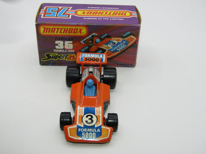Matchbox Superfast No 36C Formula 5000 Racing Car 5 ARCH Rear Wheels
