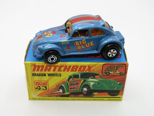Matchbox Superfast Beetle Streaker Dark Metallic Blue Hong Kong Base